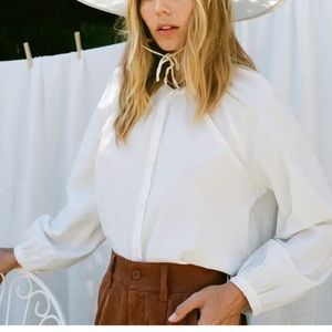 Lacausa Sonnet Blouse - XL / Panna Cotta